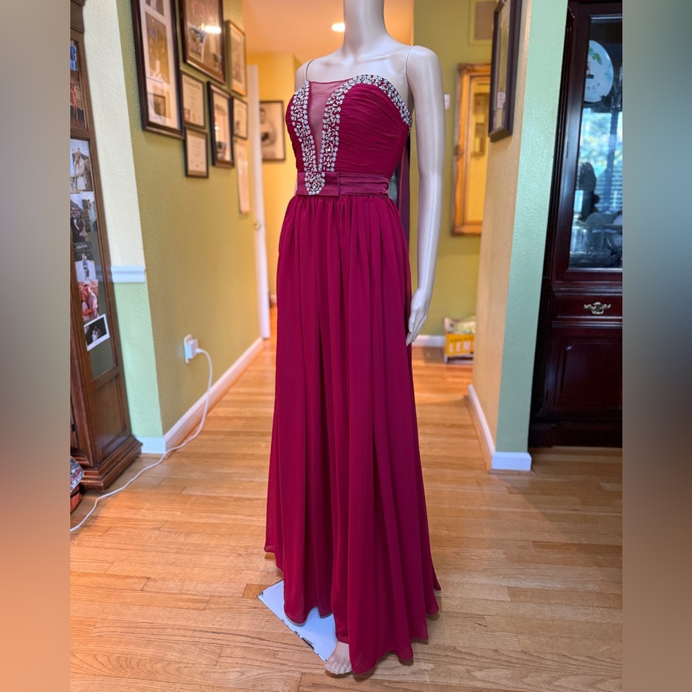 Maroon Prom Dress / Evening Gown